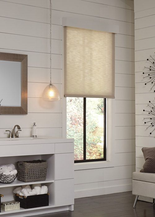 lutron shading control in a washroom